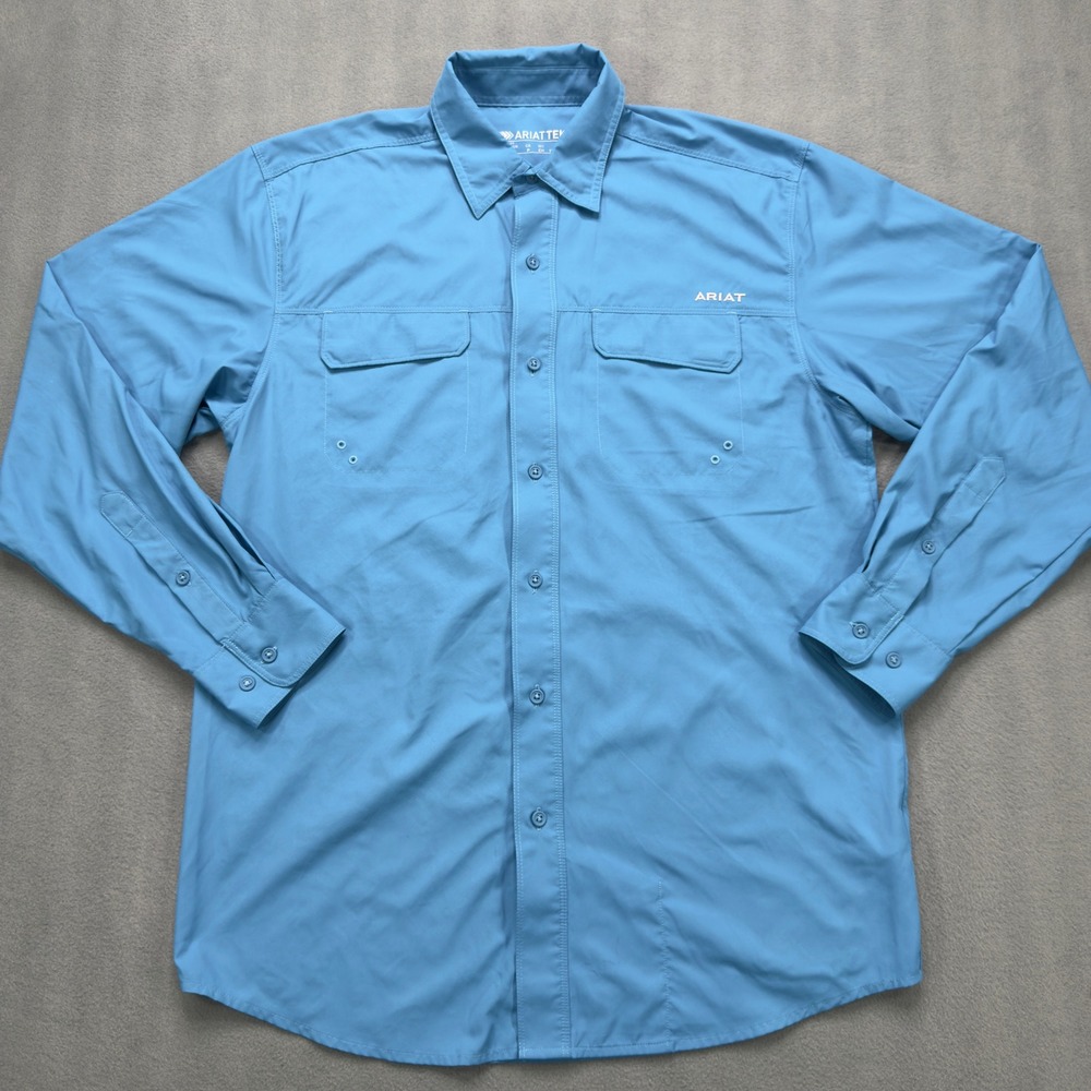 Ariat VentTEK Outbound Classic LS Shirt Blue Small